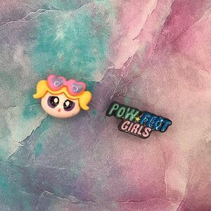 Repurposed Bubbles Powerpuff Shoe Charm Set